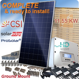 11.55KW CS3U-350P地面安装Kumax加拿大太阳能系统