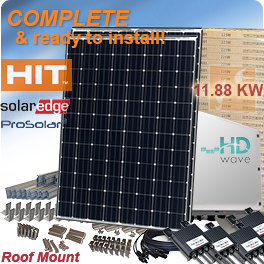 11.88KW Panasonic VBHN330SA17太阳能电池板系统