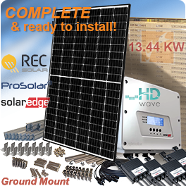 13.44KW N-PEAK REC320NP接地太阳能电池板系统