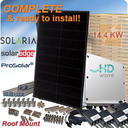 14.4KW Solaria Power1D 360R-PD家庭太阳系