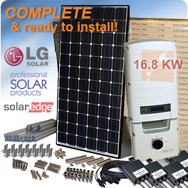 16.8 KW LG NEON R LG350Q1C-A5太阳能电池板系统