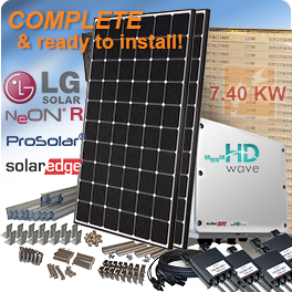 7.4 KW LG NEON R LG370Q1C-V5太阳能系统