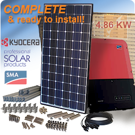 4.86 kW kyocera ku270-6mca家居太阳能系统 - 批发价格