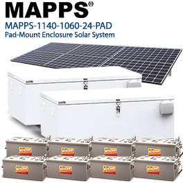 1200w 24VDC 1060ahr平板式外壳，太阳能系统