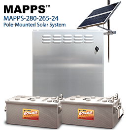 280瓦24VDC 265Ahr杆式太阳能电池板系统