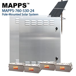 800W 24VDC 530Ahr侧面的极点安装式机箱太阳系