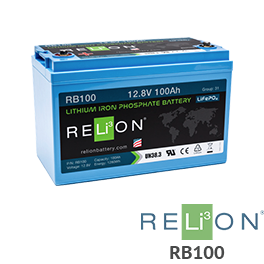 RELiON RB100 100Ah的12V锂电池 - 低批发价