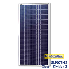 Solarland SLP075-12 75 watt Class 1 Division 2 C1D2 Solar Panel