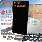 12.06 kW霓虹2 LG335N1K-V5住宅太阳能系统