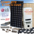 16.8 KW LG NEON R LG350Q1C-A5太阳能电池板系统