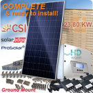 23.8kW住宅地面安装加拿大太阳能系统