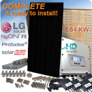 8.64KW LG Neon R LG360Q1CA5太阳能电池板系统