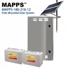 180 Watt 12VDC 216Ahr Pole-Mounted Enclosure Solar System