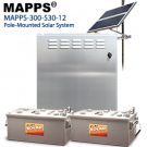 300 Watt 12VDC 530Ahr Pole-Mounted Solar Panel System