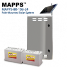 80W 24VDC 108Ahr Pole-Mounted Battery Enclosure Solar System