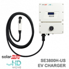 SolarEdge的HD波SE3800H美国反向器W / EV充电器