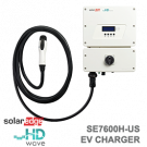 SolarEdge的HD波SE7600H美国反向器W / EV充电器