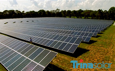 flat roof Trina solar panel systems