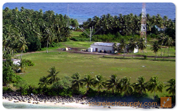 unigy II spacesaver battery system powering a microgrid on an island